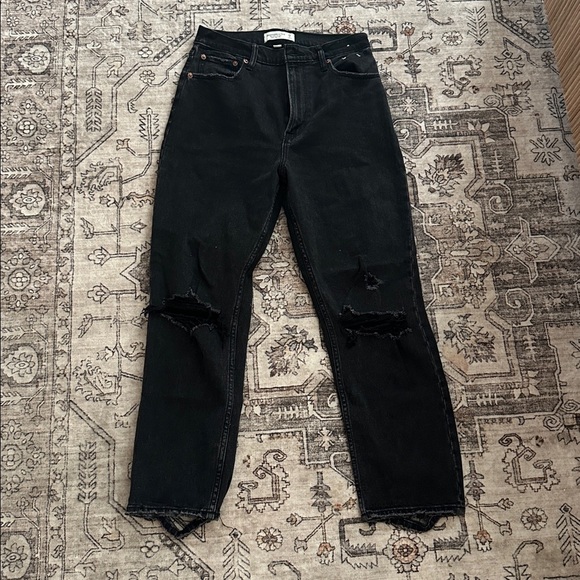 Abercrombie and Fitch the ankle straight ultra high-rise curved love size 28/6 - Picture 3 of 4